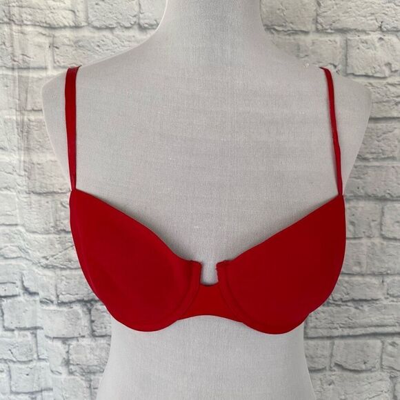 Victoria’s Secret women 34D push up without padding 2 hook bra red - Picture 1 of 8
